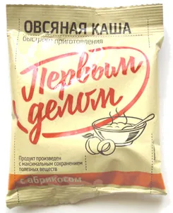 Овсяная каша быстрого приготовления с абрикосом