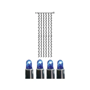 Star Trading svart ljusgardin 1x4m 204 blå lampor System LED