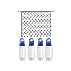 Star Trading 3x3m vitt ljusnät 192 blå lampor System LED