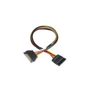 Akasa - Förlängningskabel för ström - SATA-ström (hane) till SATA-ström (hona) - 30 cm - nätsvart