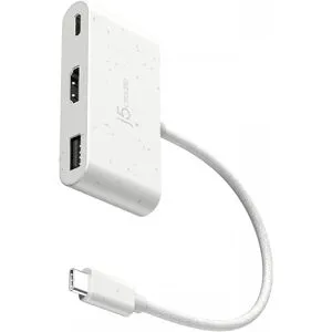 J5create Usb-C Till Hdmi 4k Och Usb Type-A Med 90w Strömförsörjning - Vit