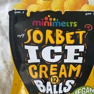 Sorbet ice cream balls Mango