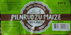 Pilnrudzu maize