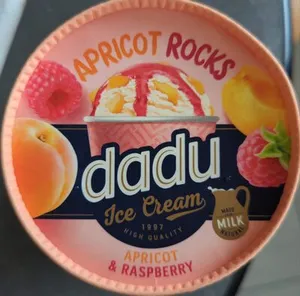 abrikosų ir aviečių ledai