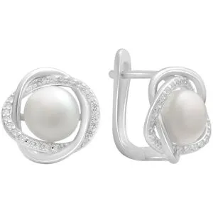 ProJewelry Серебряные серьги с натуральным жемчугом (2187004) vit