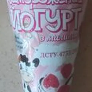 Морозиво "Заморожений йогурт" з малиною, вершкове, йогуртове