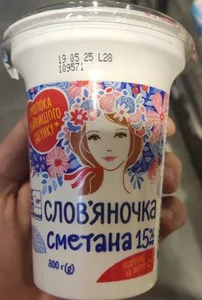 Сметана, 15% жиру