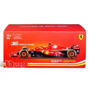 BBurago 1:43 Ferrari SF-24 2024 med hjälm – Charles Leclerc
