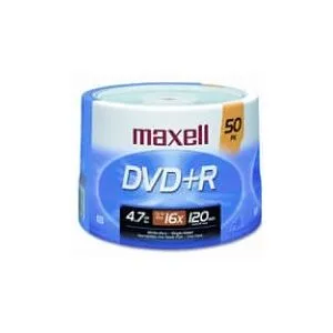 Maxell DVD+R 4.7GB 16x Spindle 50pk, DVD+R, Spindel, 50 styck, 4,7 GB