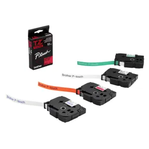 Tape Brother MK231 12 mm, svart på vit