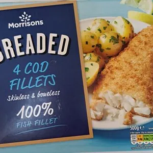 Breaded cod fillet