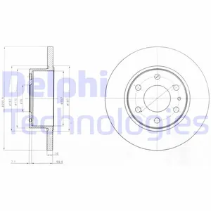 Bromsskiva DELPHI BG4165