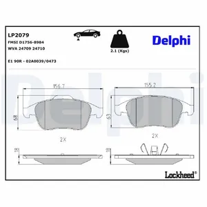 Bromsbelägg DELPHI LP2079