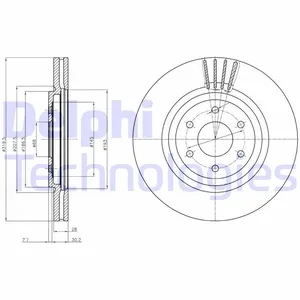 Bromsskiva DELPHI BG4176C