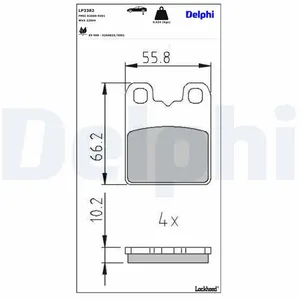 Bromsbelägg DELPHI LP3382