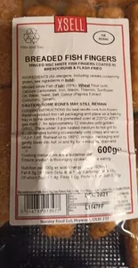 Breaded fish fingers