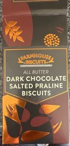 Dark Chocolate Salted Praline Biscuits