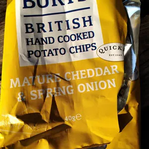 Mature cheddar & spring onion potato chips