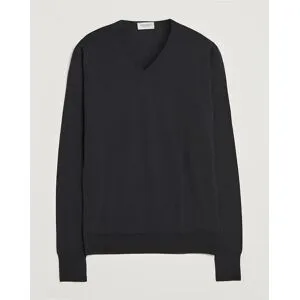John Smedley Bobby Extra Fine Merino V-Neck Pullover Black