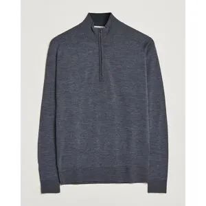 John Smedley Barrow Extra Fine Merino Half Zip Charcoal