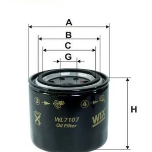 Oljefilter WIX FILTERS WL7107