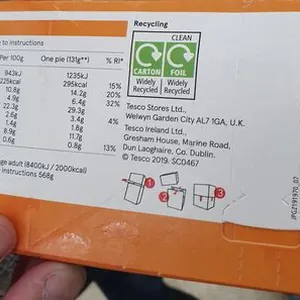 tesco chicken and bacon pies