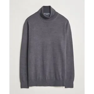 Charles Tyrwhitt Pure Merino Roll Neck Jumper Grey