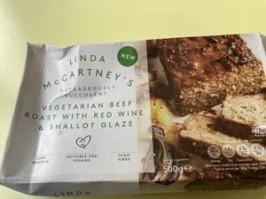 Linda McCartney vegetarian beef roast with red wine & shallot glaze