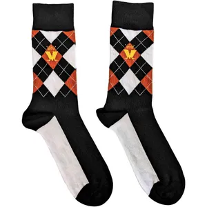 Madness: Unisex Ankle Socks/Crown & M Brown Diamond (Black) (UK Size 7 - 11)