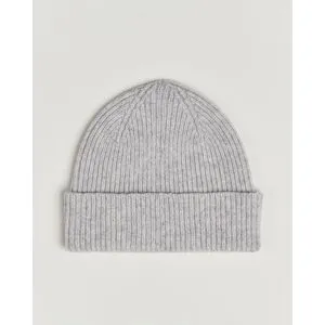 Robert Mackie Clyde Lambswool Beanie Pearl Grey
