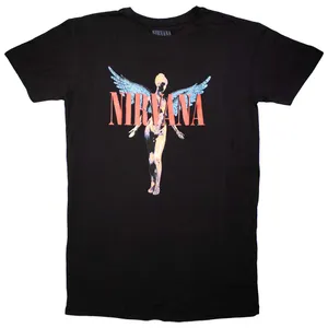 Nirvana: Ladies T-Shirt Dress/Angelic (Black) (Small)