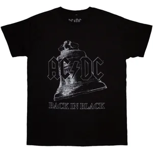 AC/DC: Unisex T-Shirt/Back In Black Bell (Black) (Small)
