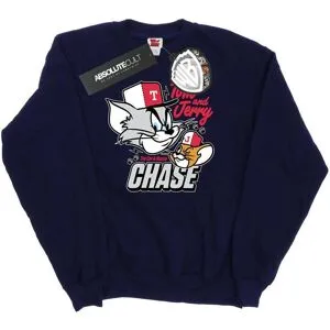 Tom And Jerry Mens Cat & Mouse Chase Sweatshirt L marinblå färg