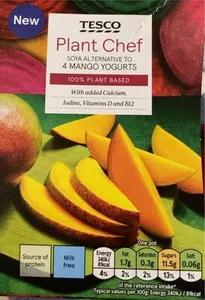 Plant chef mango yogurts