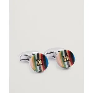 Paul Smith Button Cufflink Silver