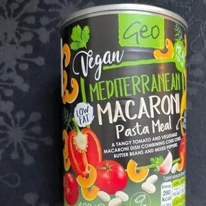 Vegan Mediterranean macaroni pasta meal