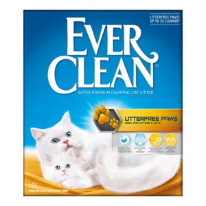 Ever Clean® Litterfree Paws kattsand - Ekonomipack: 2 x 10 l