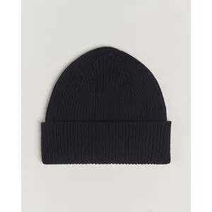 Robert Mackie Clyde Lambswool Beanie Navy