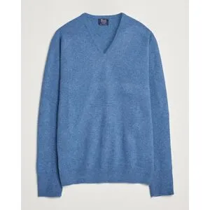William Lockie Rob Lambswool V-Neck Clyde