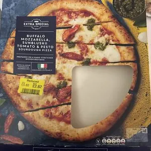 Buffalo Mozzarella Tomato And Pesto Sourdough Pizza