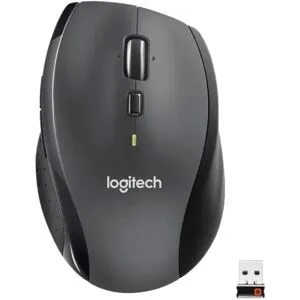 Logitech Marathon M705 - Mus - högerhänt - laser - trådlös - 2,4 GHz - trådlös mottagare (USB)