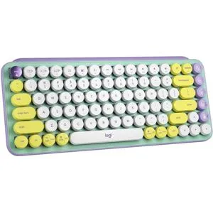 Logitech POP Keys Wireless (Med Emoji Keys) - Tangentbord - Trådlöst - Bluetooth / Logi Bolt USB-mottagare - Kbd: Nordic - Daydream Mint