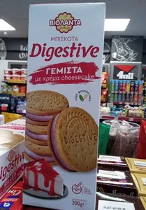 Μπισκότα Digestive γεμιστά με κρέμα cheesecake