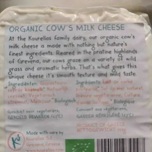 Organic Cow's Milk Cheese