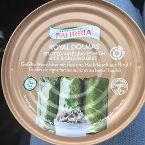 Feuilles de vigne farcies au riz et au boeuf haché