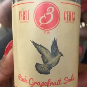 Pink grapefruit soda