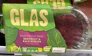 Beetroot and kale burger