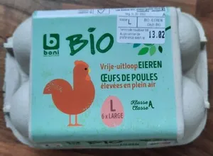 Œufs de poules élevées en plein air classe A