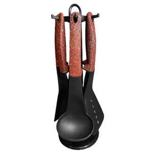 Köksredskap med Stativ - Röd