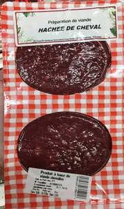Préparation de viande hachée de cheval